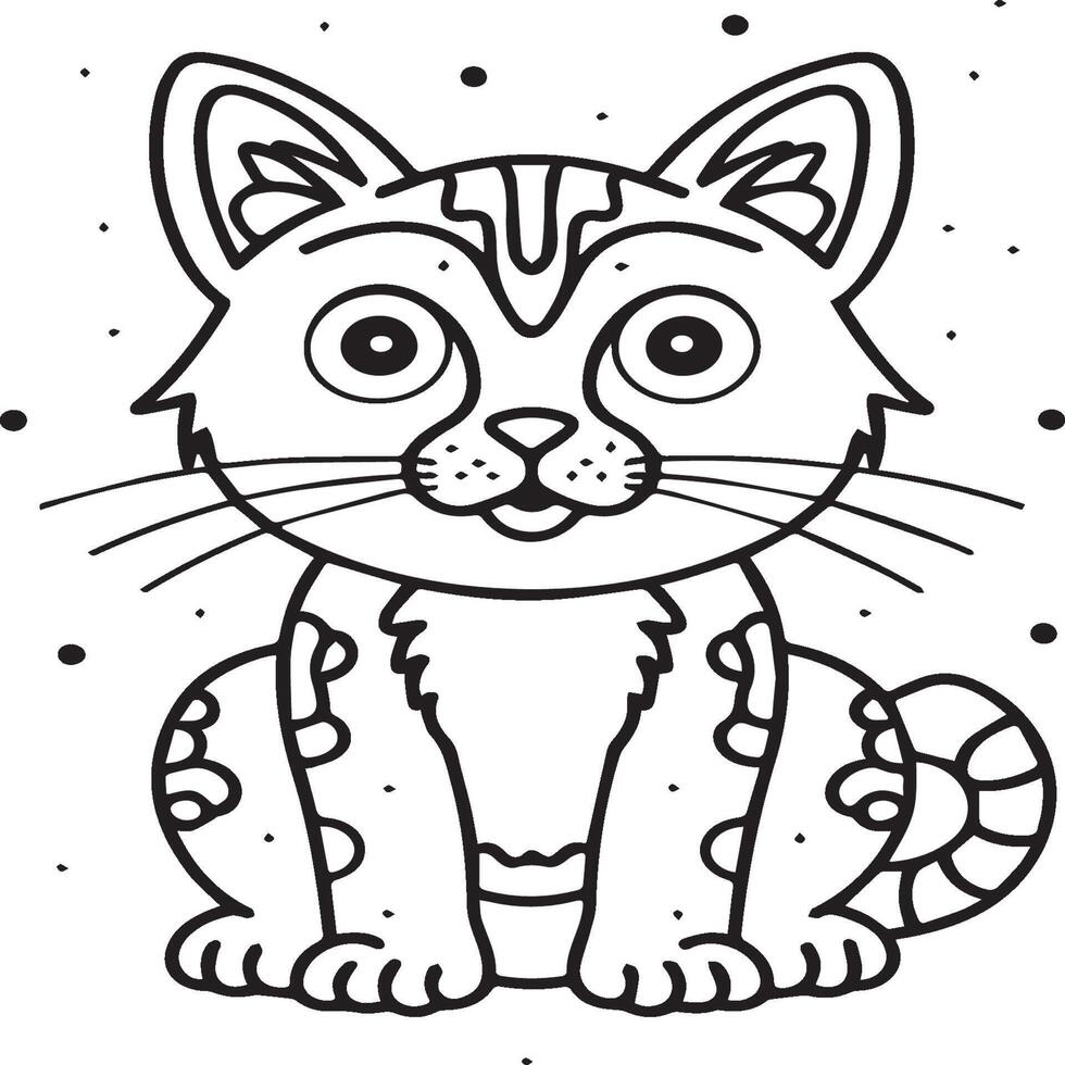 chats coloration page. chat contour vecteur images. mignonne conception chat contour vecteur