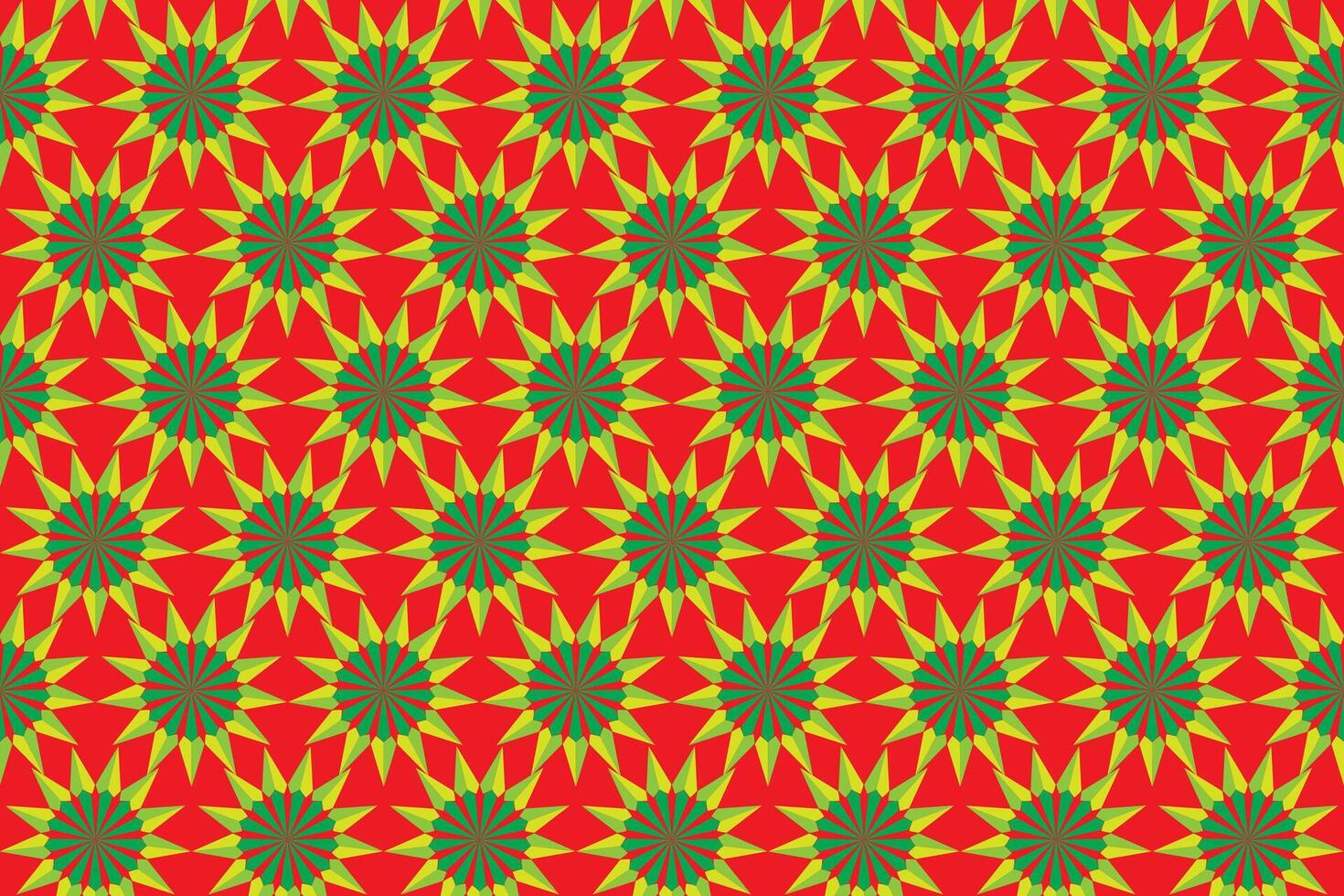 illustration modèle, abstrait doux vert fleur sur rouge Contexte. vecteur