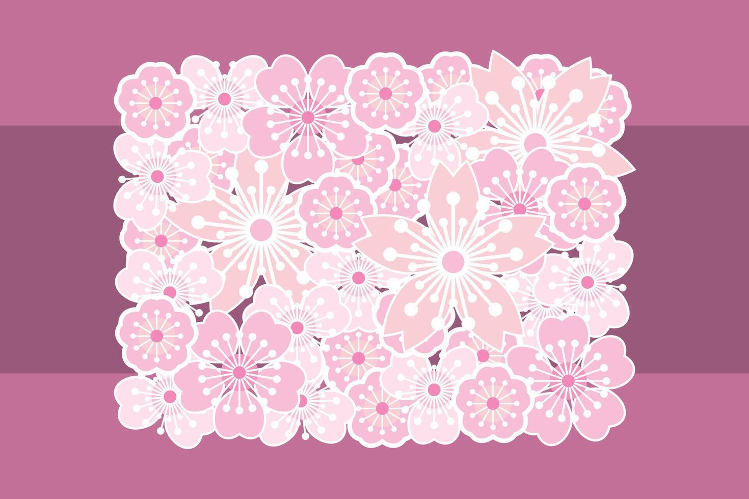 illustration de abstrait Sakura fleur sur rose Contexte. vecteur