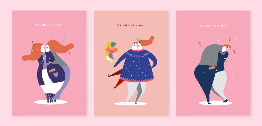 Illustration du personnage de la Saint-Valentin vecteur