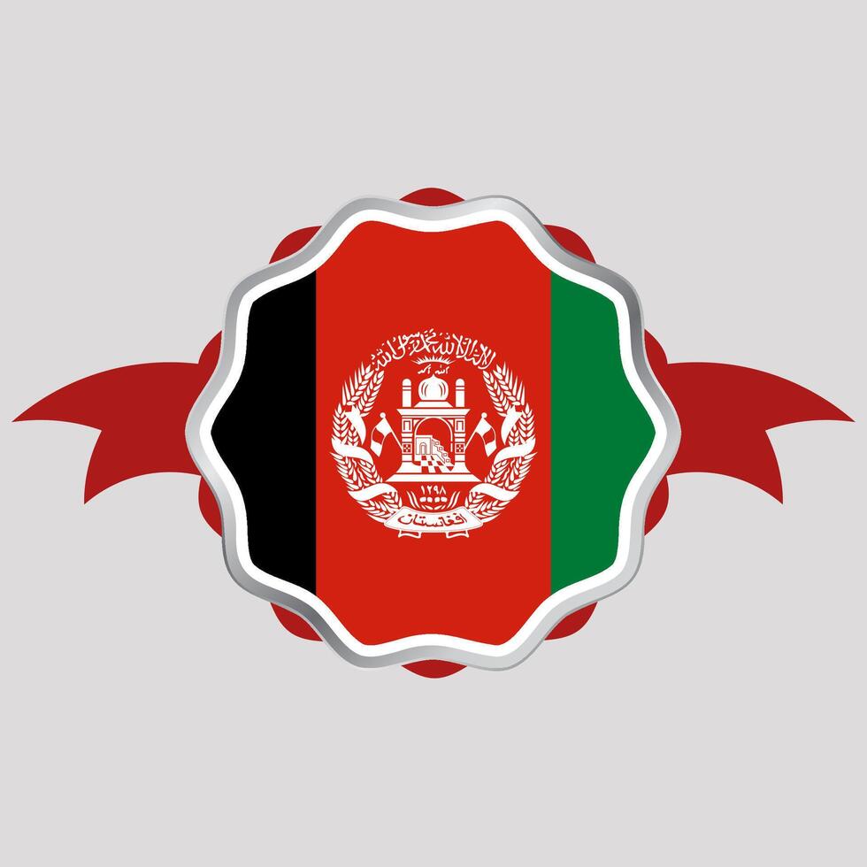 Créatif afghanistan drapeau autocollant emblème vecteur