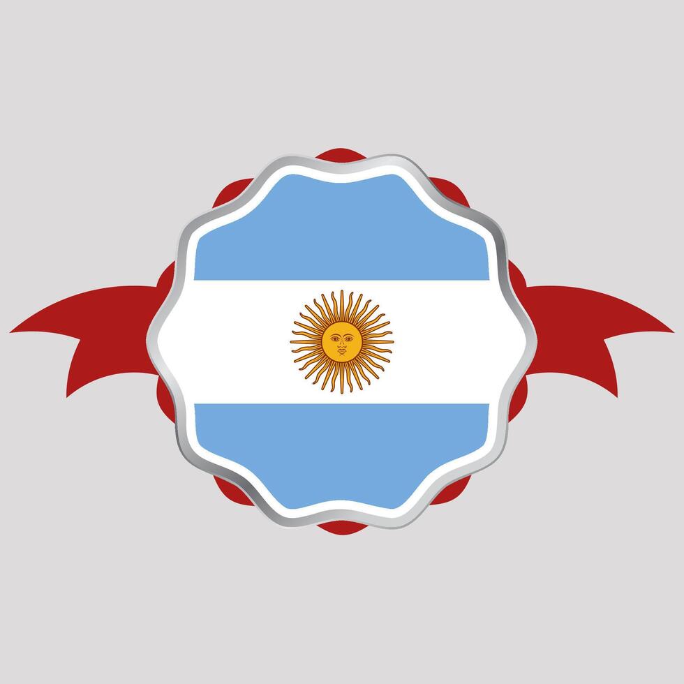 Créatif Argentine drapeau autocollant emblème vecteur