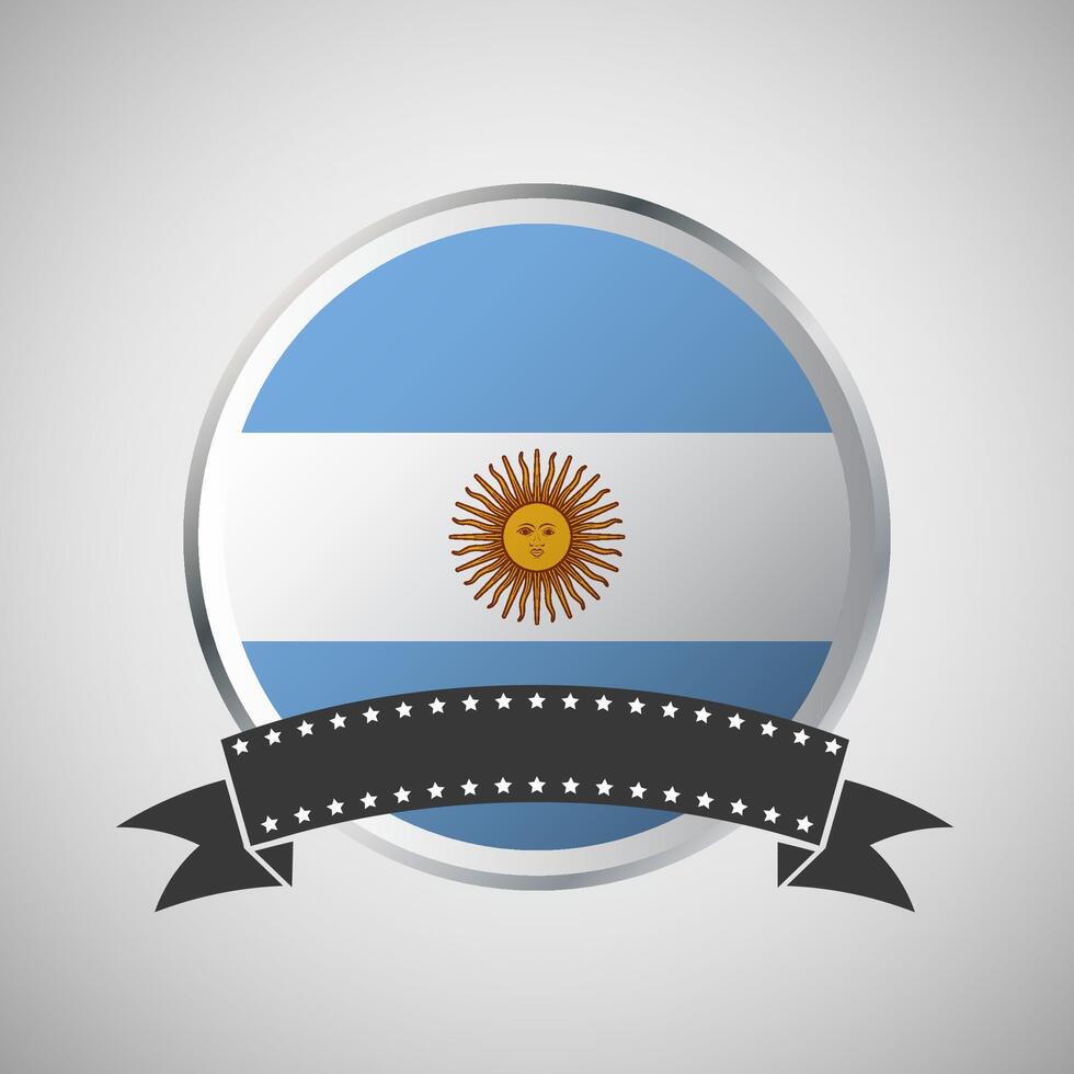 vecteur Argentine rond drapeau bannière vecteur illustration