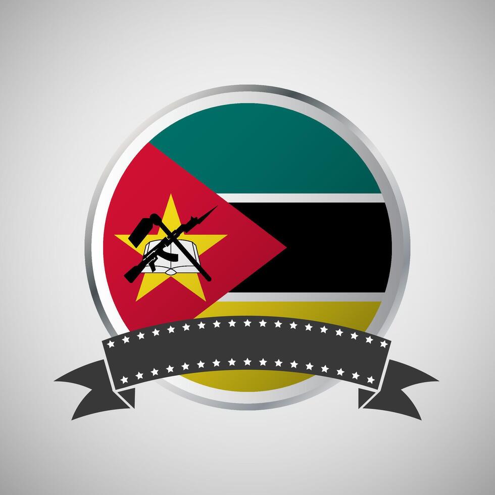 vecteur mozambique rond drapeau bannière vecteur illustration