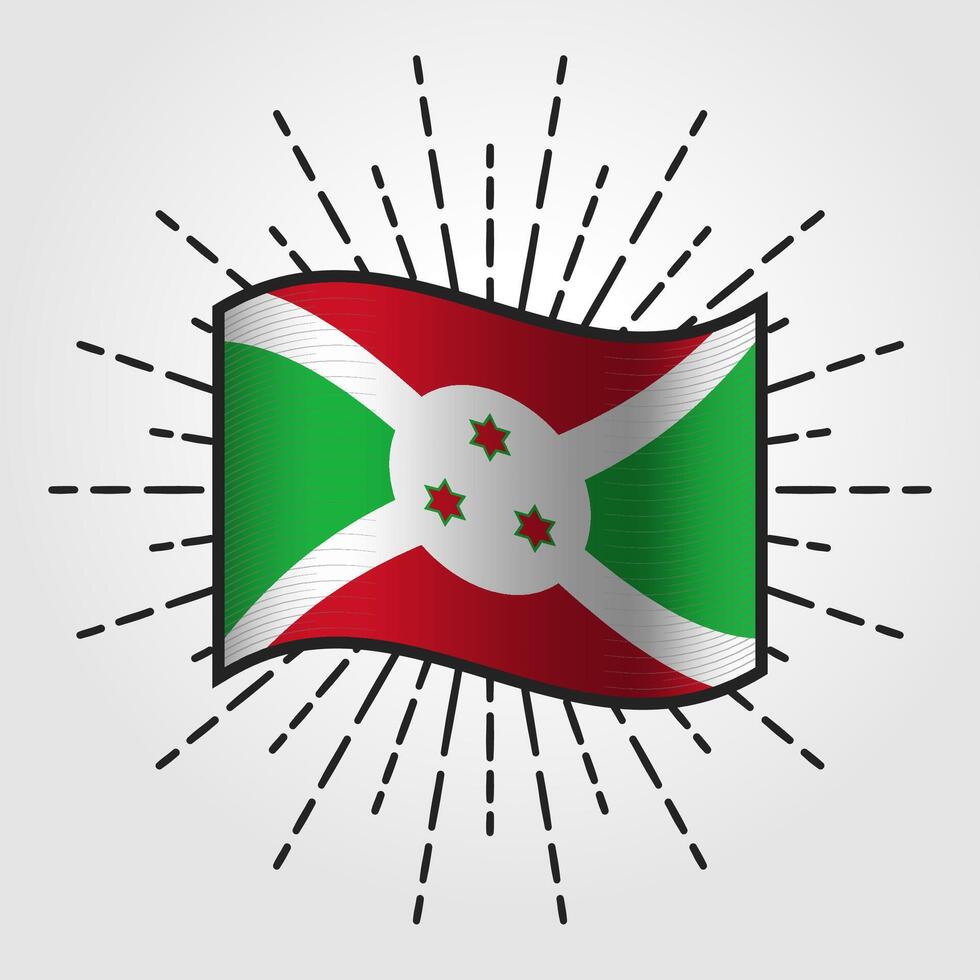 ancien burundi nationale drapeau illustration vecteur