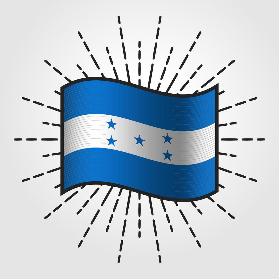 ancien Honduras nationale drapeau illustration vecteur