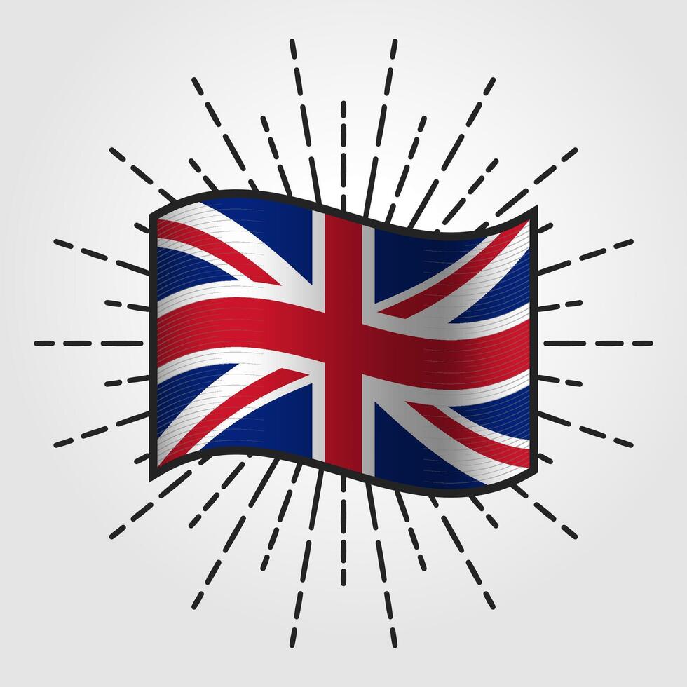 ancien uni Royaume nationale drapeau illustration vecteur
