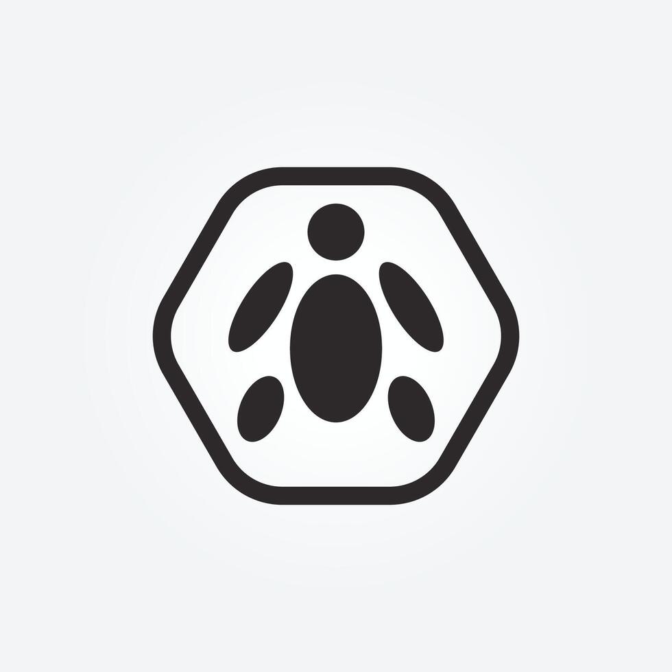 tortue logo avec une minimaliste concept vecteur