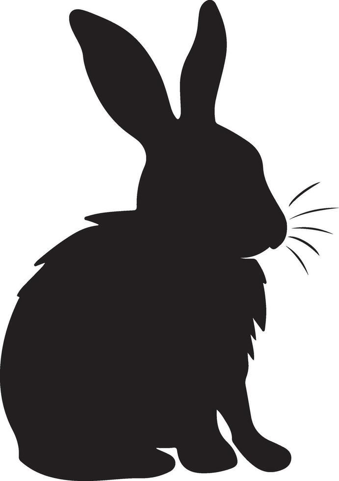 lapin silhouette vecteur illustration blanc Contexte