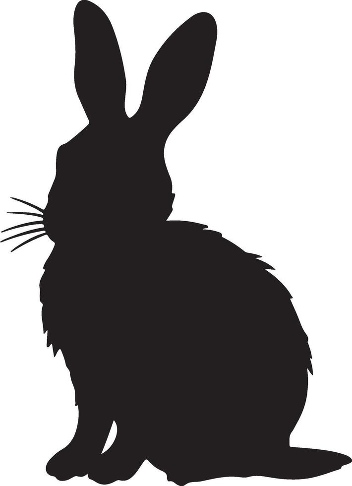 lapin silhouette vecteur illustration blanc Contexte