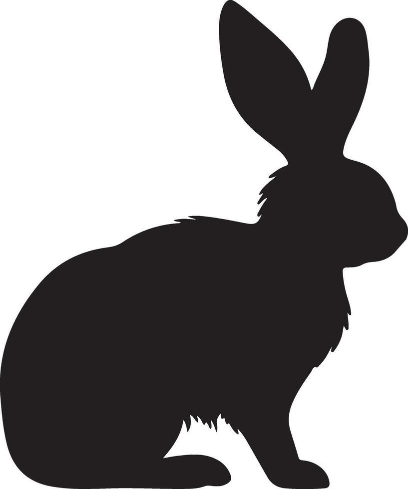 lapin silhouette vecteur illustration blanc Contexte