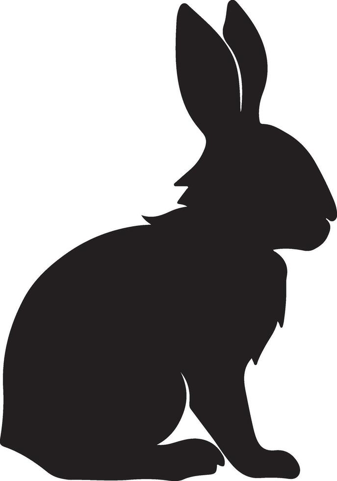 lapin silhouette vecteur illustration blanc Contexte