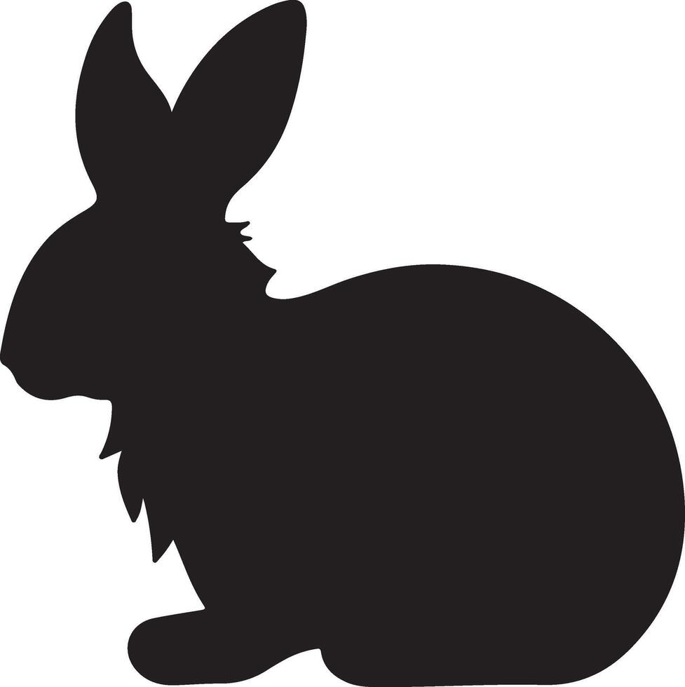 lapin silhouette vecteur illustration blanc Contexte