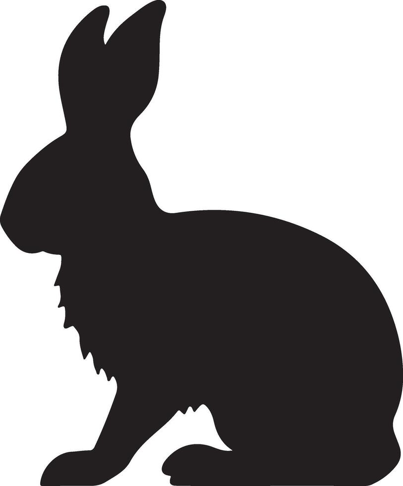 lapin silhouette vecteur illustration blanc Contexte