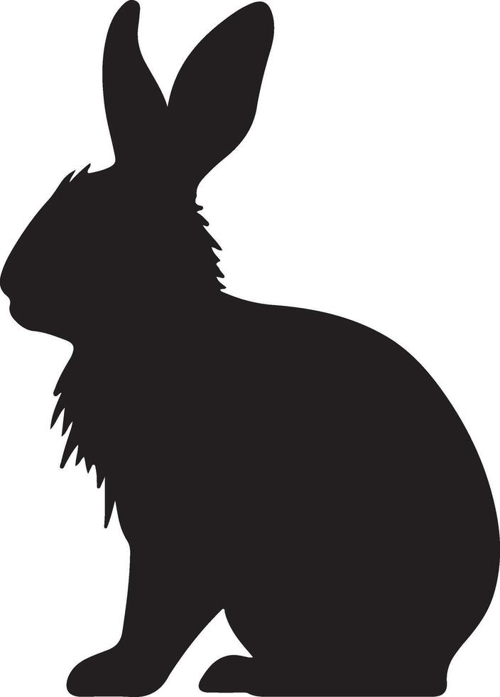 lapin silhouette vecteur illustration blanc Contexte