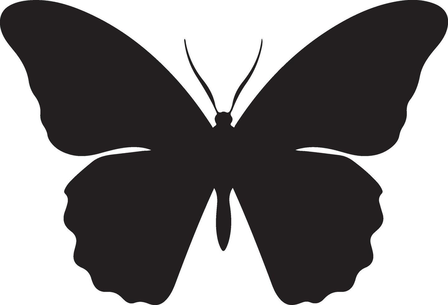 papillon silhouette vecteur illustration blanc Contexte