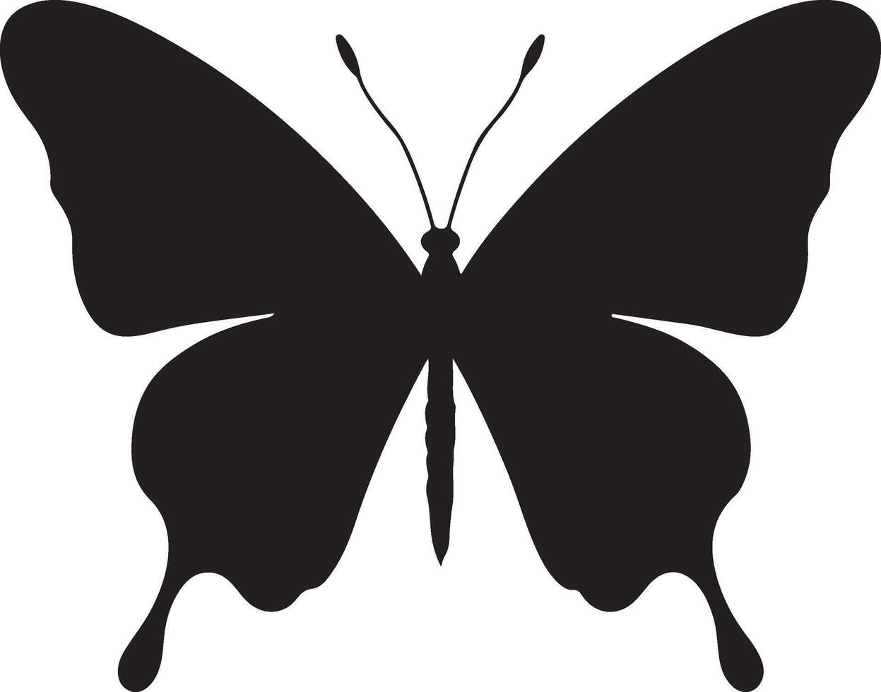 papillon silhouette vecteur illustration blanc Contexte