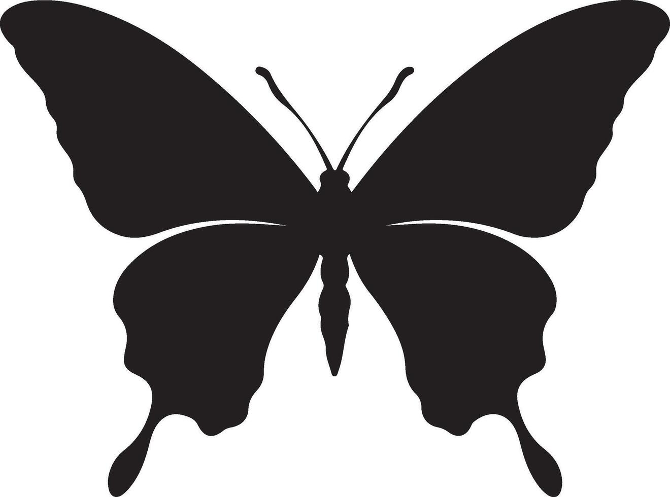 papillon silhouette vecteur illustration blanc Contexte