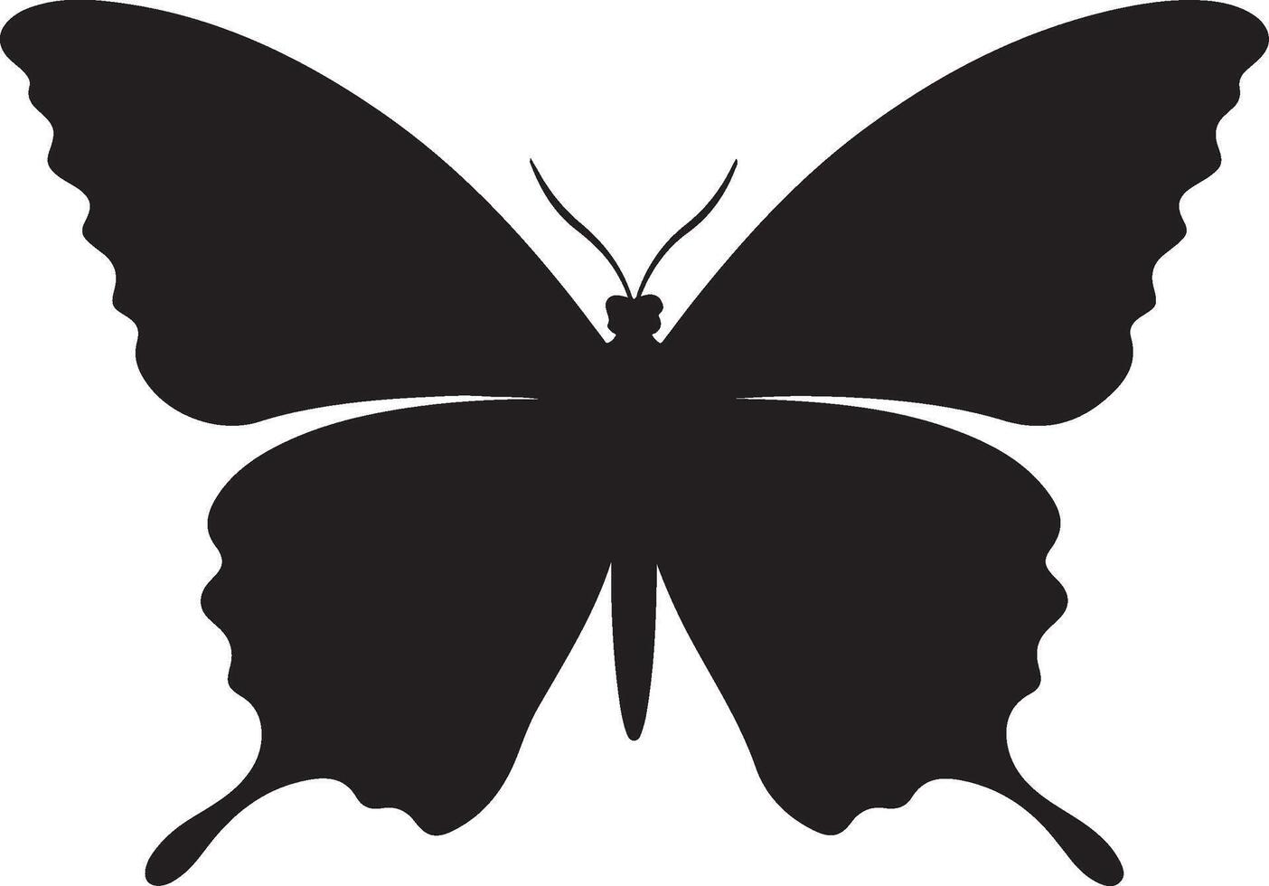 papillon silhouette vecteur illustration blanc Contexte