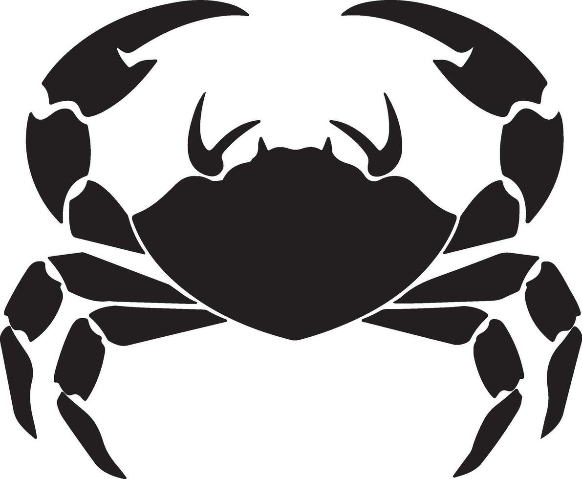 Crabe silhouette vecteur illustration blanc Contexte