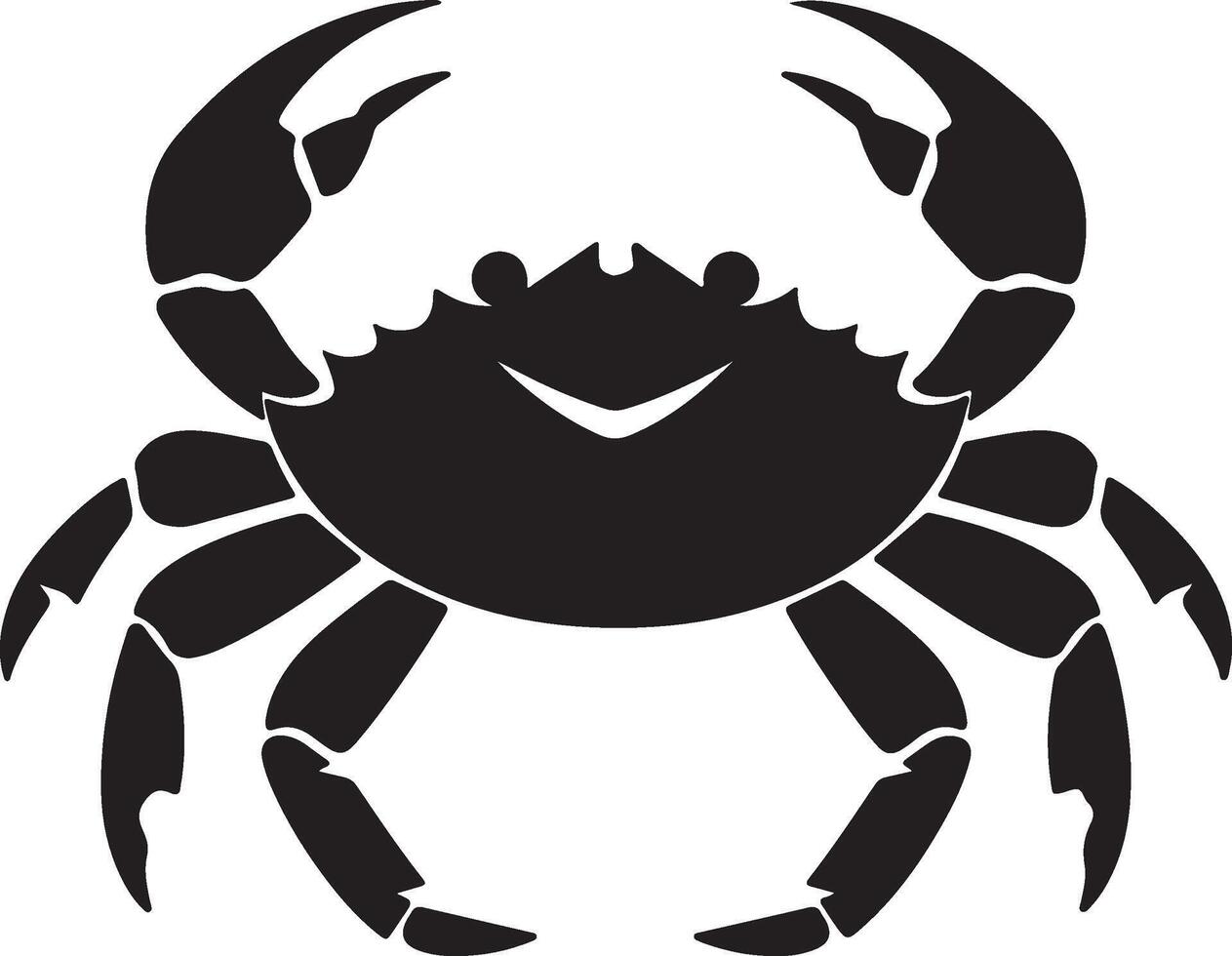 Crabe silhouette vecteur illustration blanc Contexte