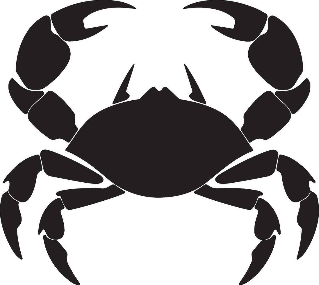 Crabe silhouette vecteur illustration blanc Contexte