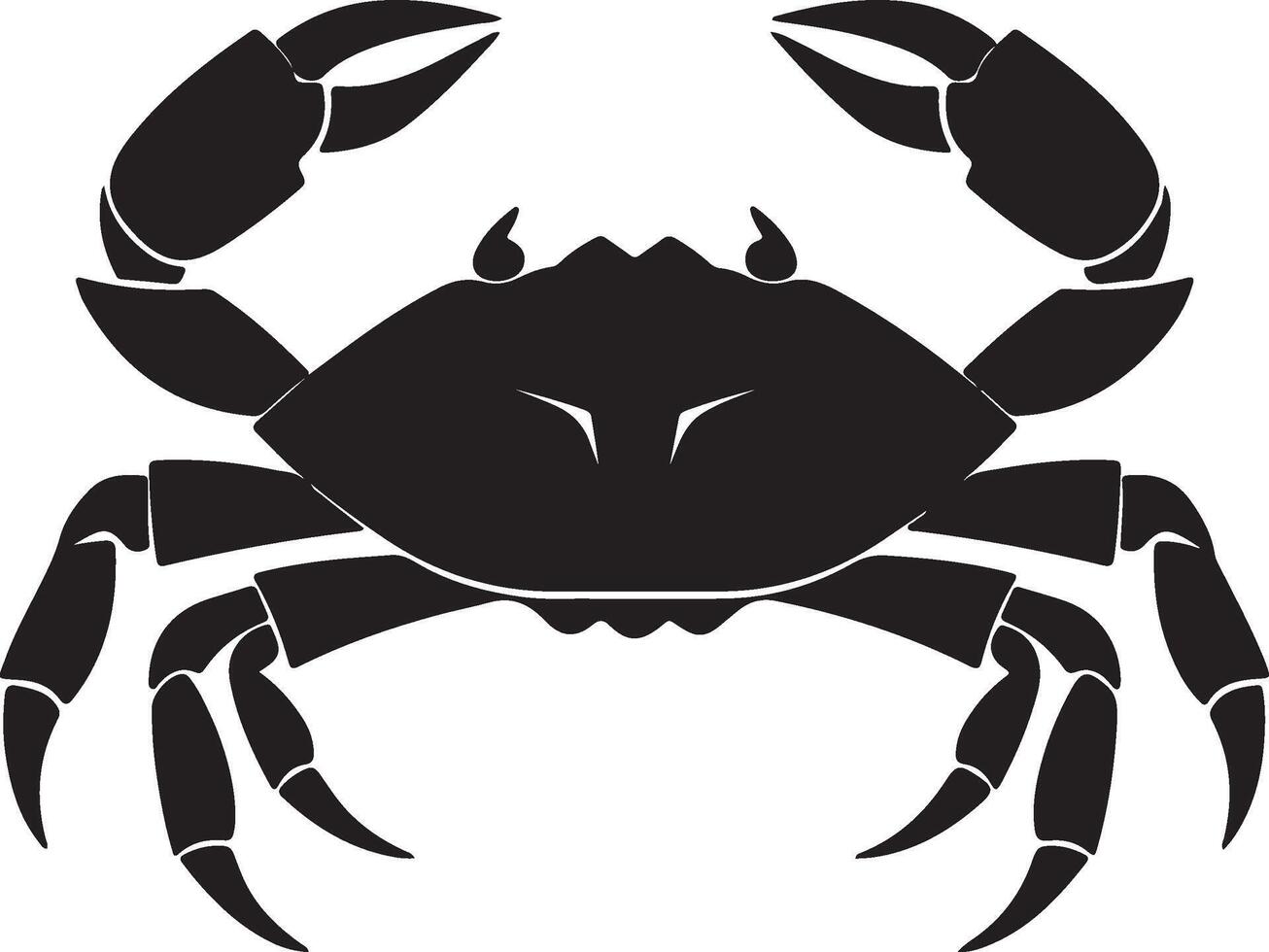 Crabe silhouette vecteur illustration blanc Contexte