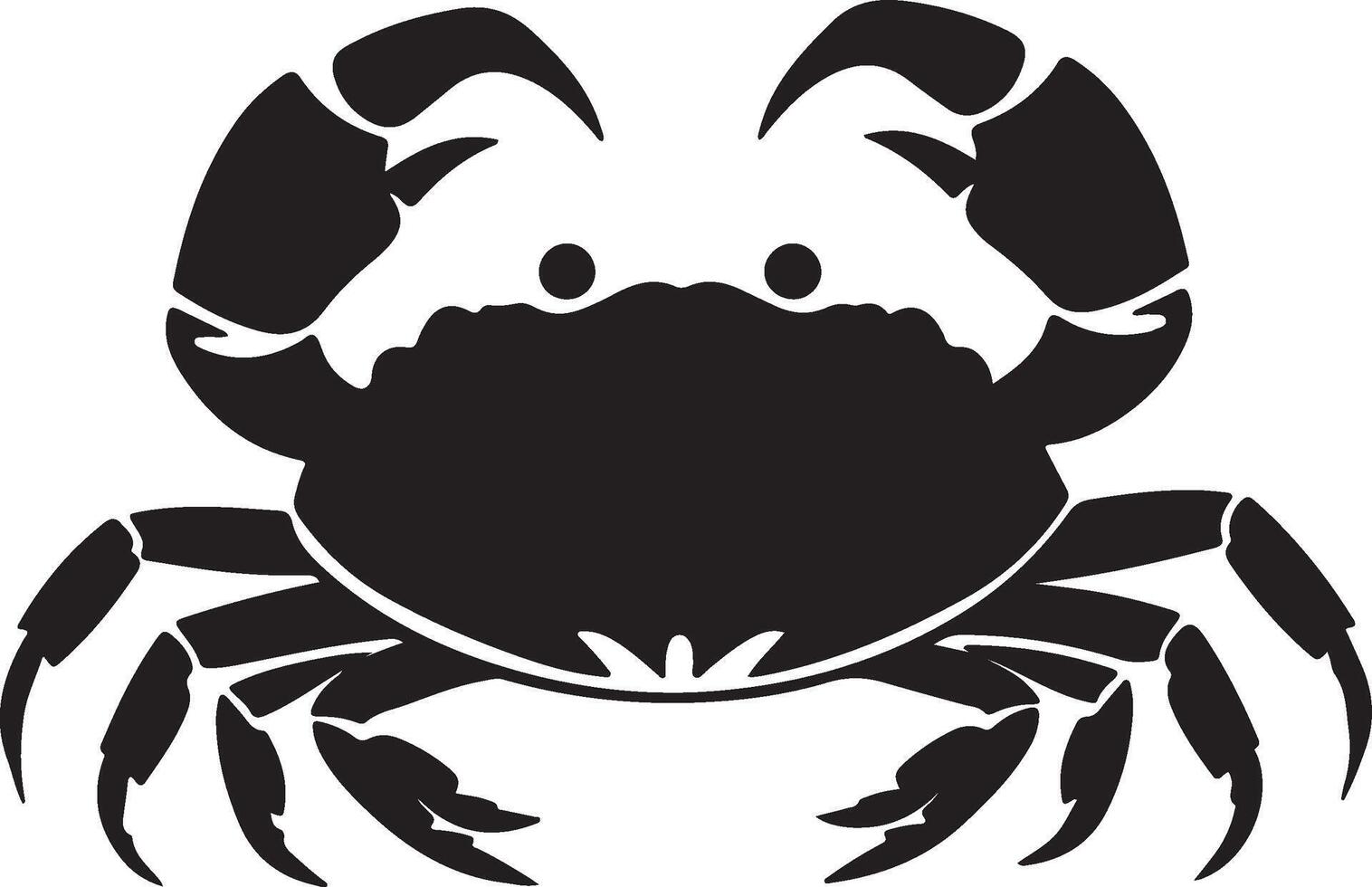 Crabe silhouette vecteur illustration blanc Contexte