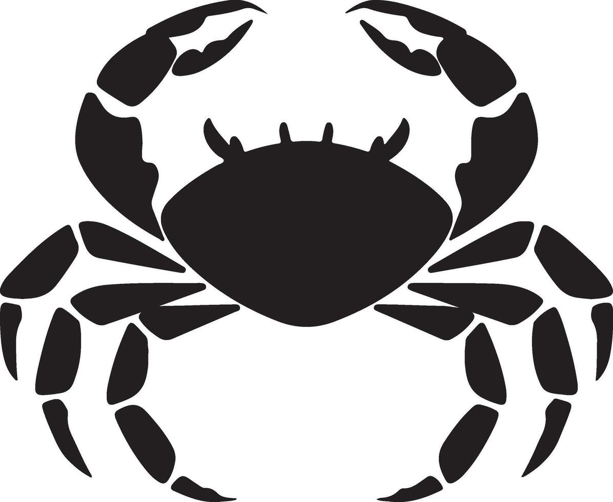 Crabe silhouette vecteur illustration blanc Contexte