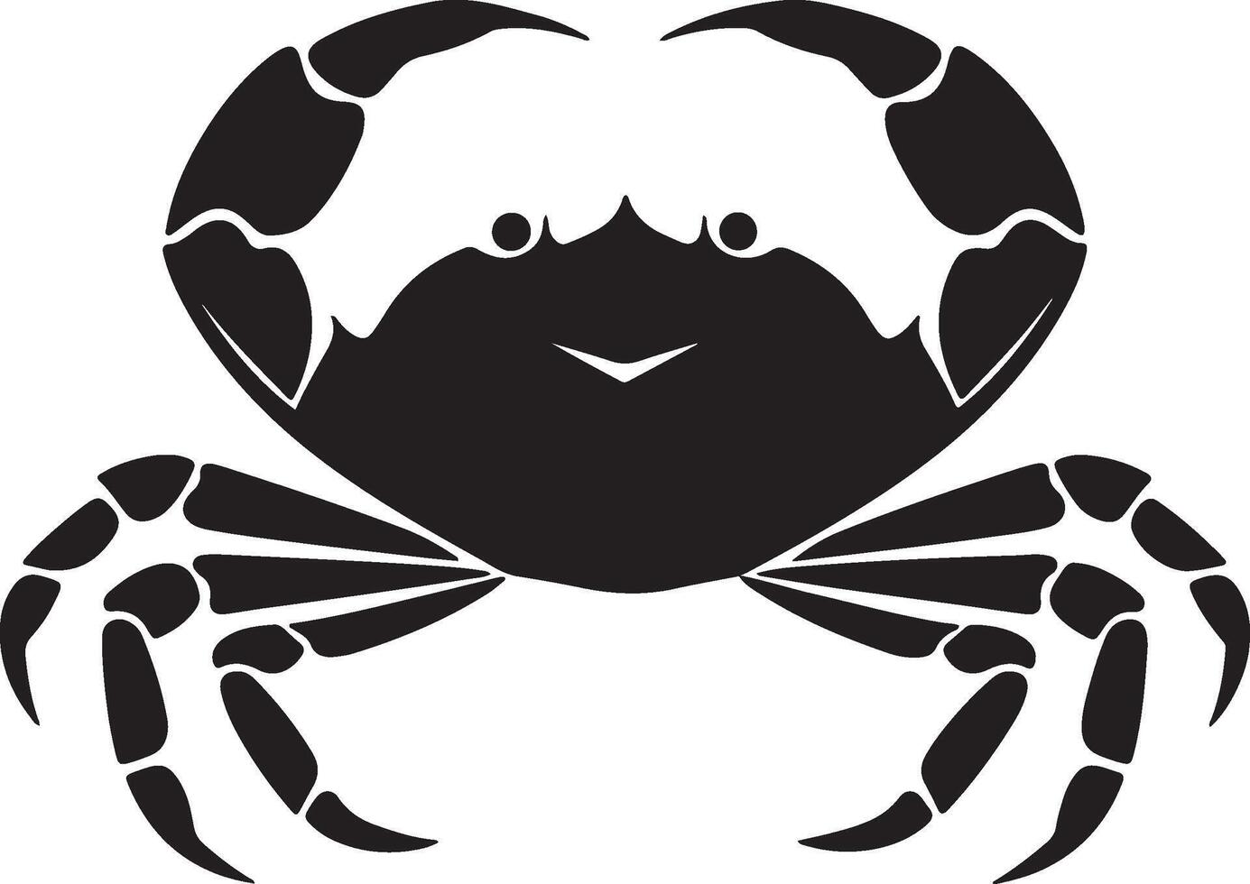 Crabe silhouette vecteur illustration blanc Contexte