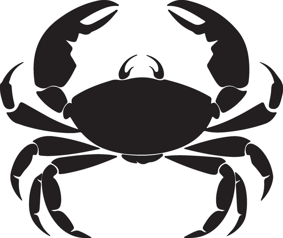 Crabe silhouette vecteur illustration blanc Contexte