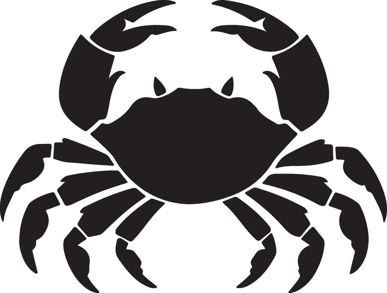 Crabe silhouette vecteur illustration blanc Contexte