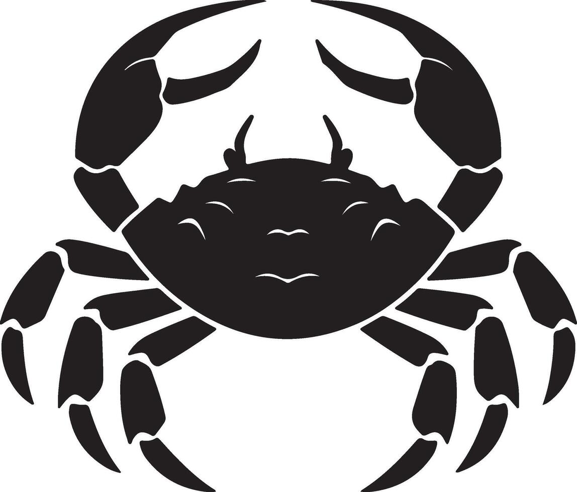 Crabe silhouette vecteur illustration blanc Contexte