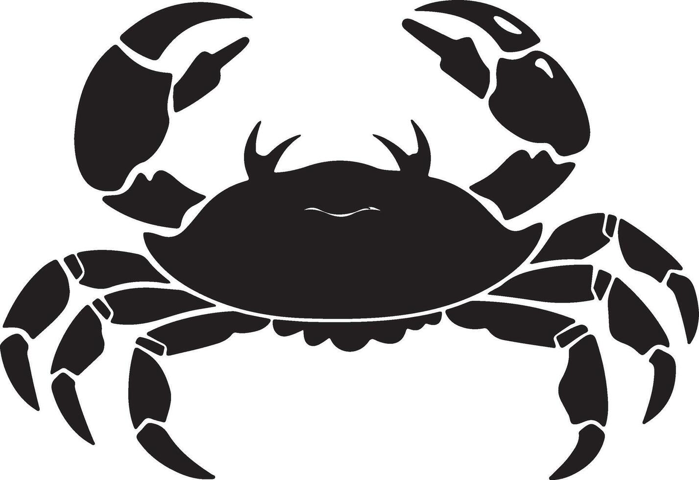 Crabe silhouette vecteur illustration blanc Contexte