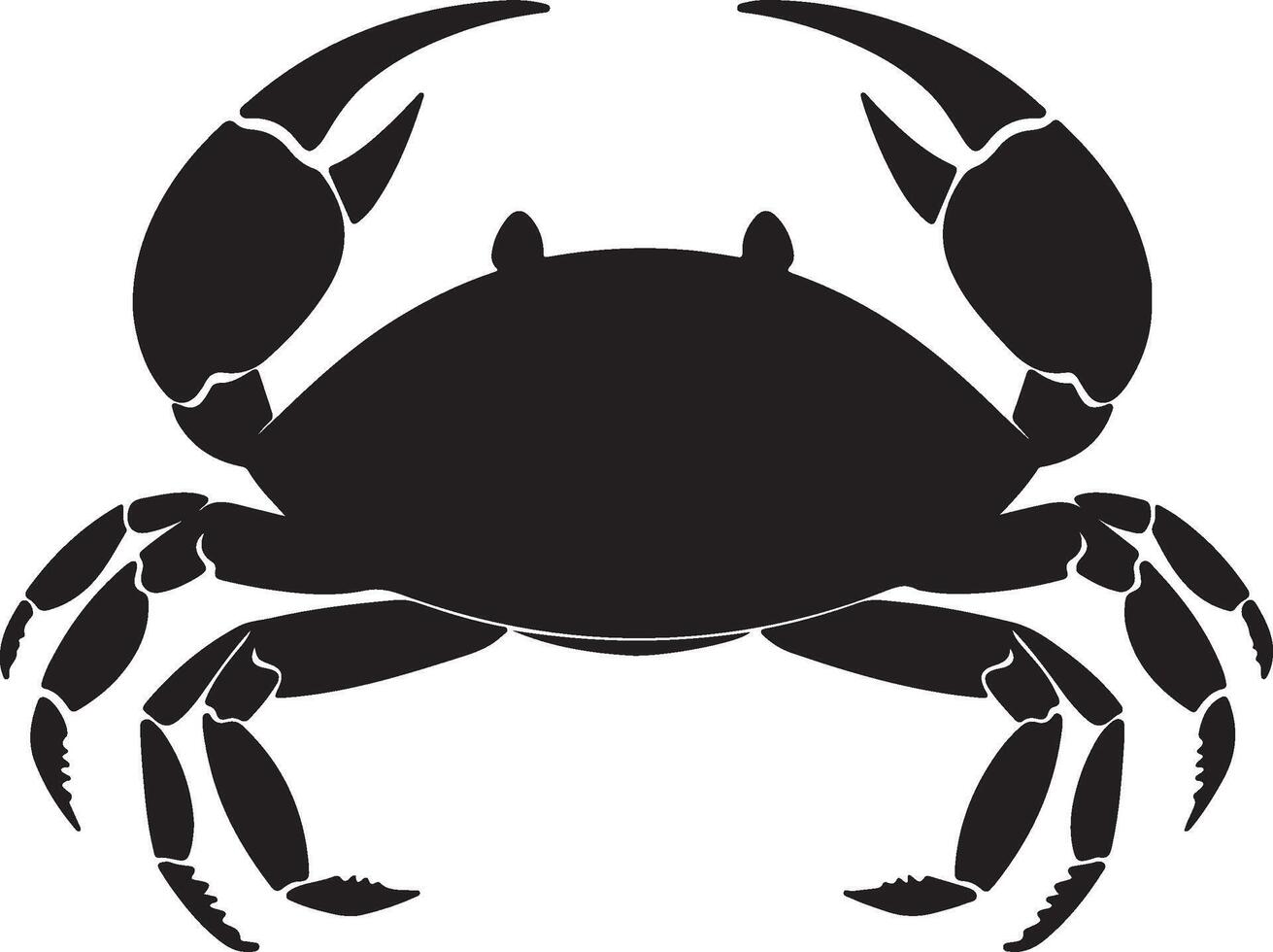 Crabe silhouette vecteur illustration blanc Contexte