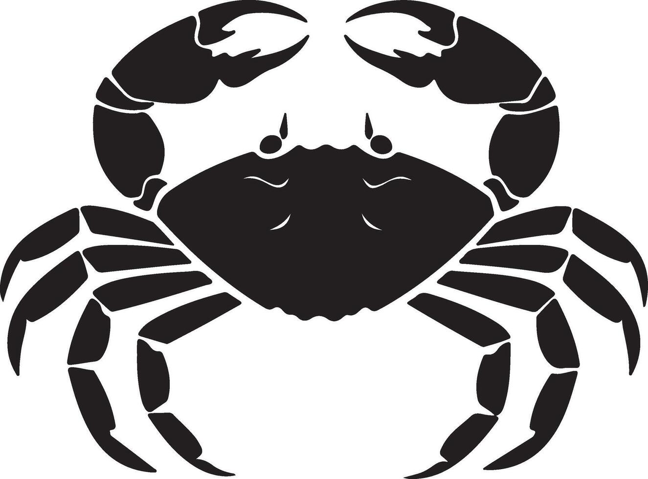 Crabe silhouette vecteur illustration blanc Contexte