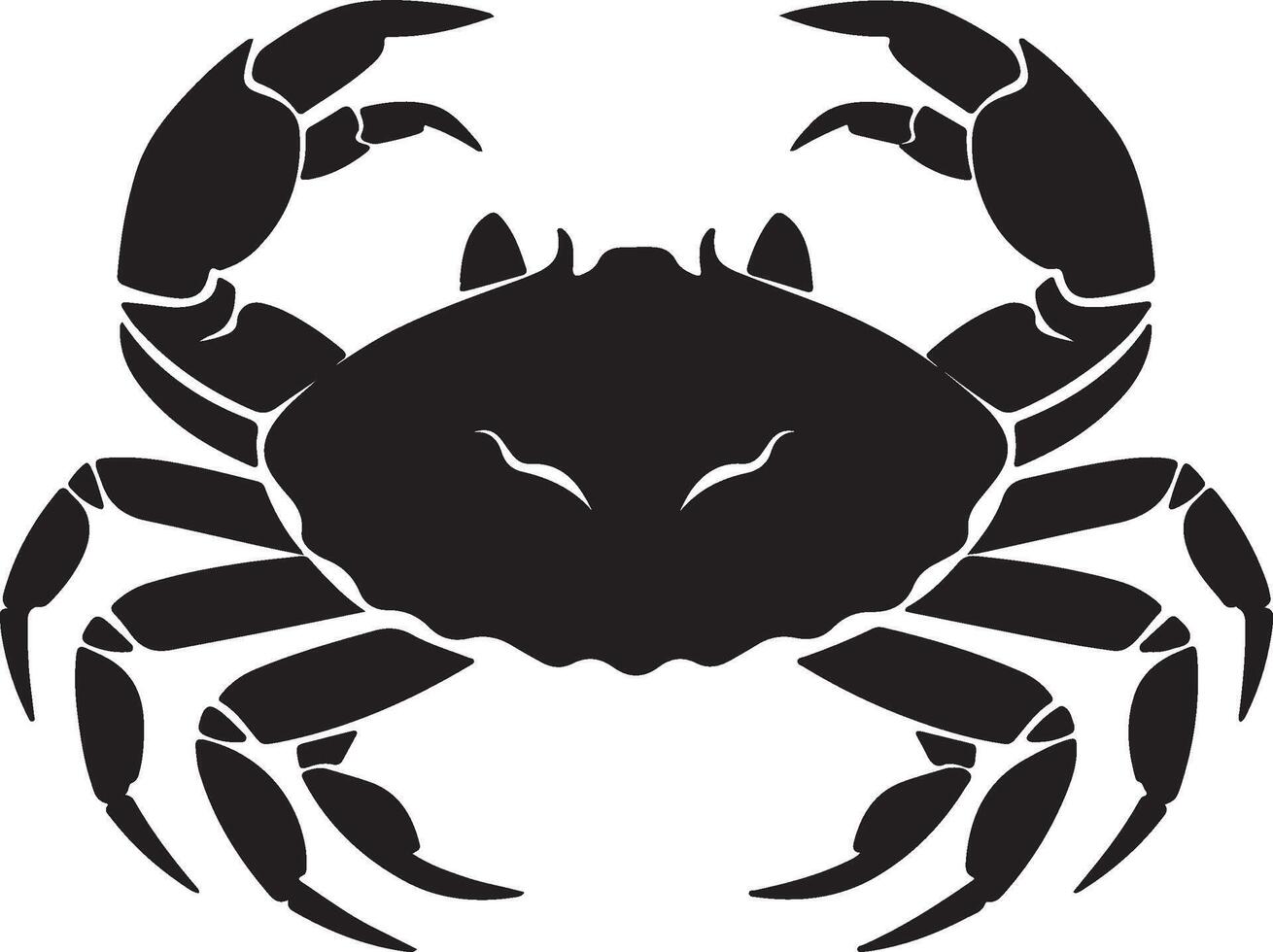 Crabe silhouette vecteur illustration blanc Contexte