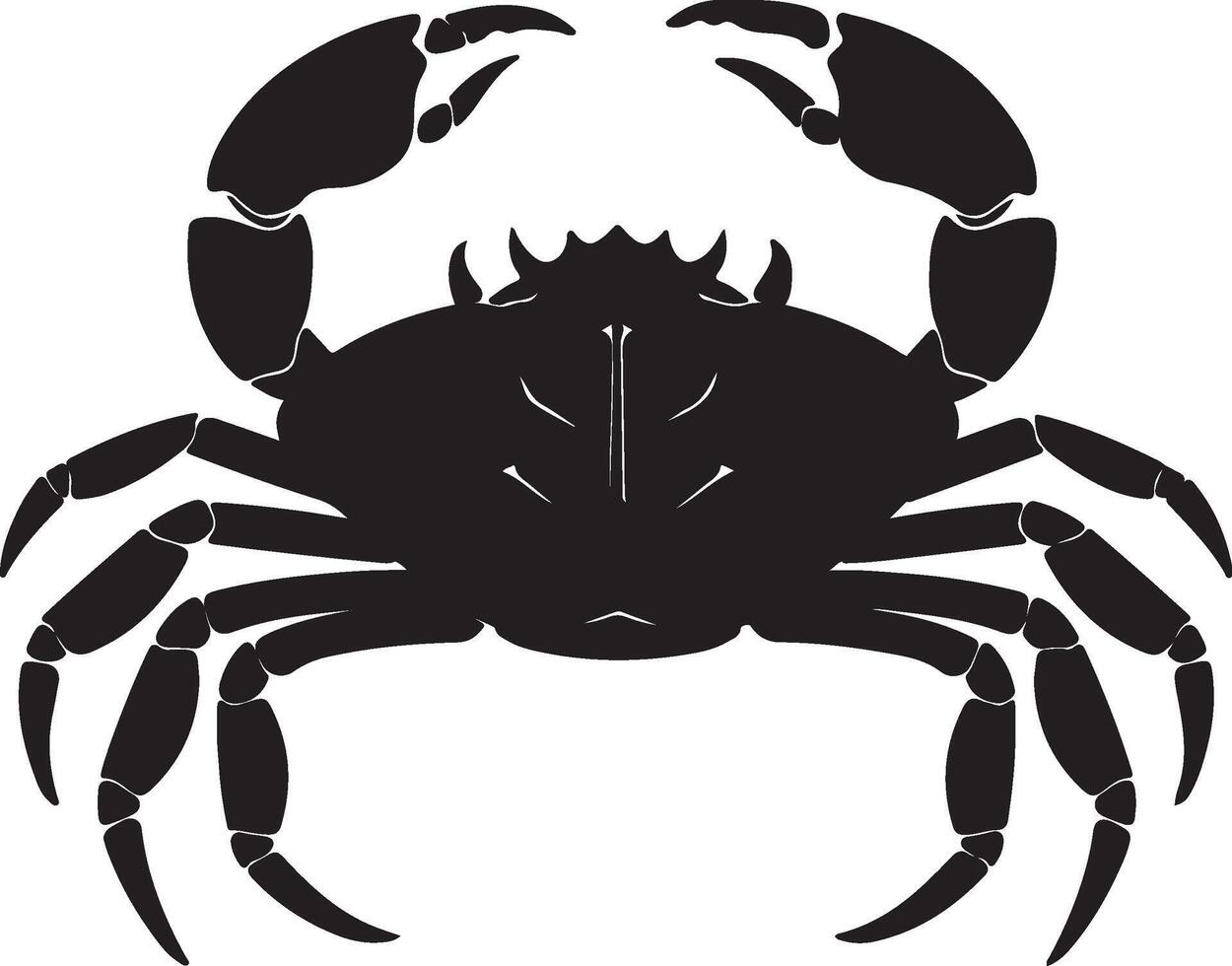 Crabe silhouette vecteur illustration blanc Contexte