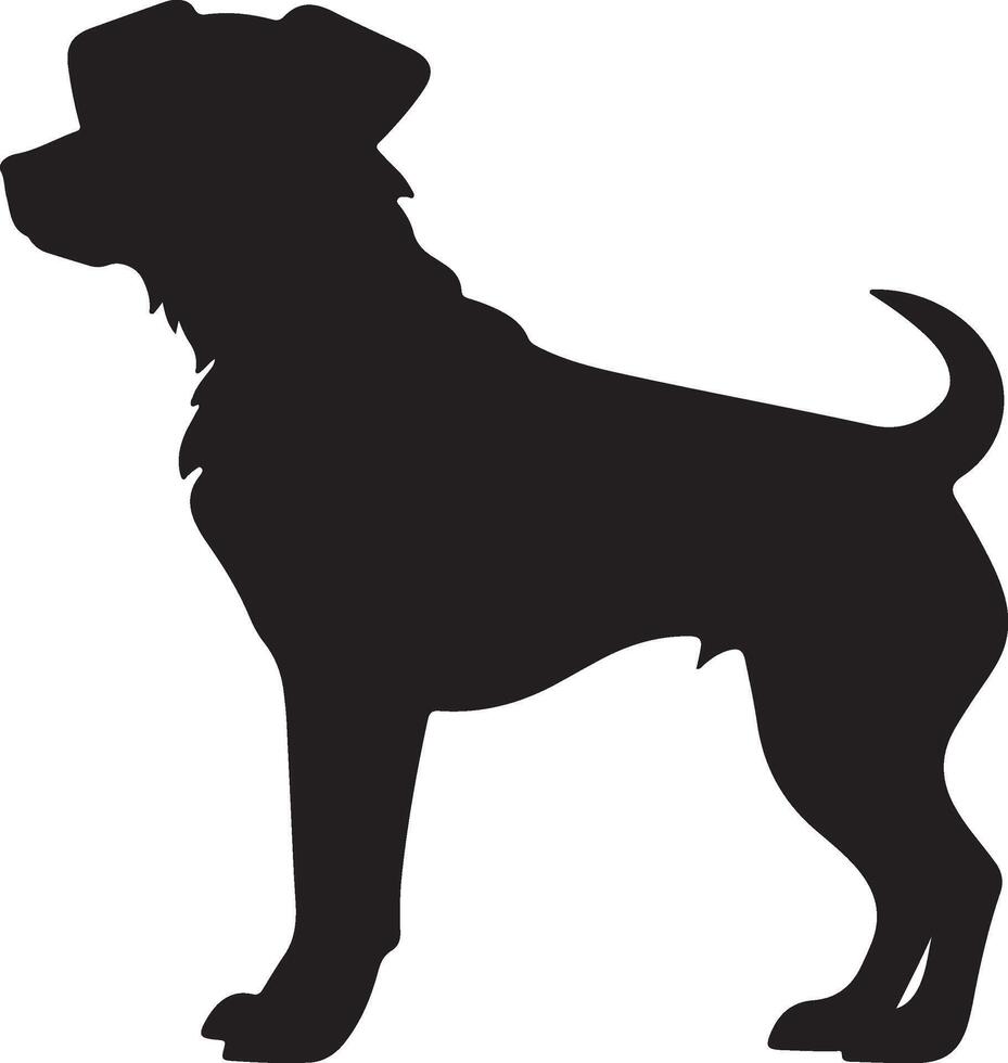 chien silhouette vecteur illustration blanc Contexte