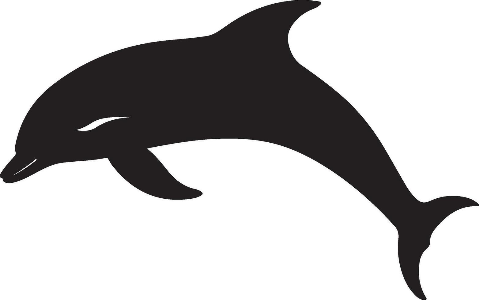 dauphin silhouette vecteur illustration blanc Contexte