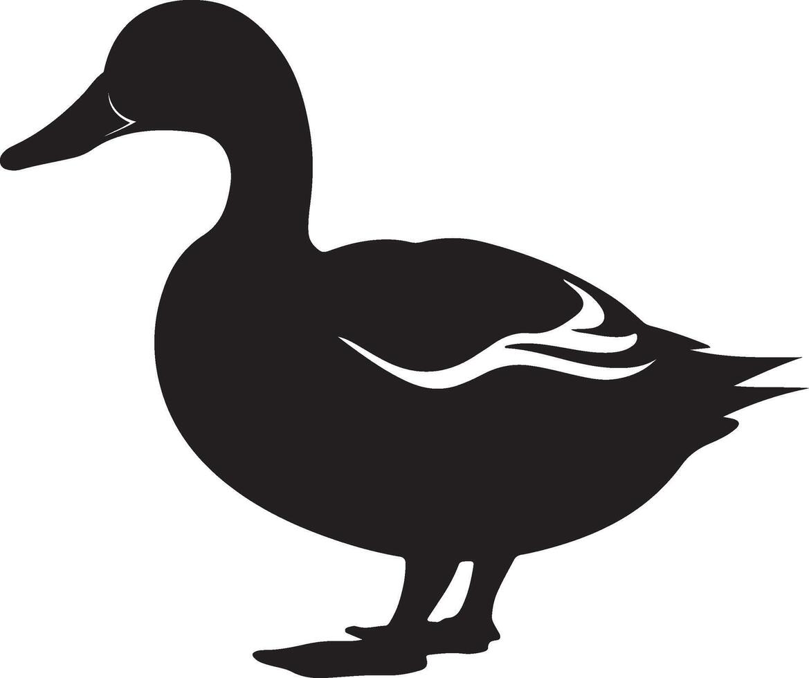 canard silhouette vecteur illustration blanc Contexte