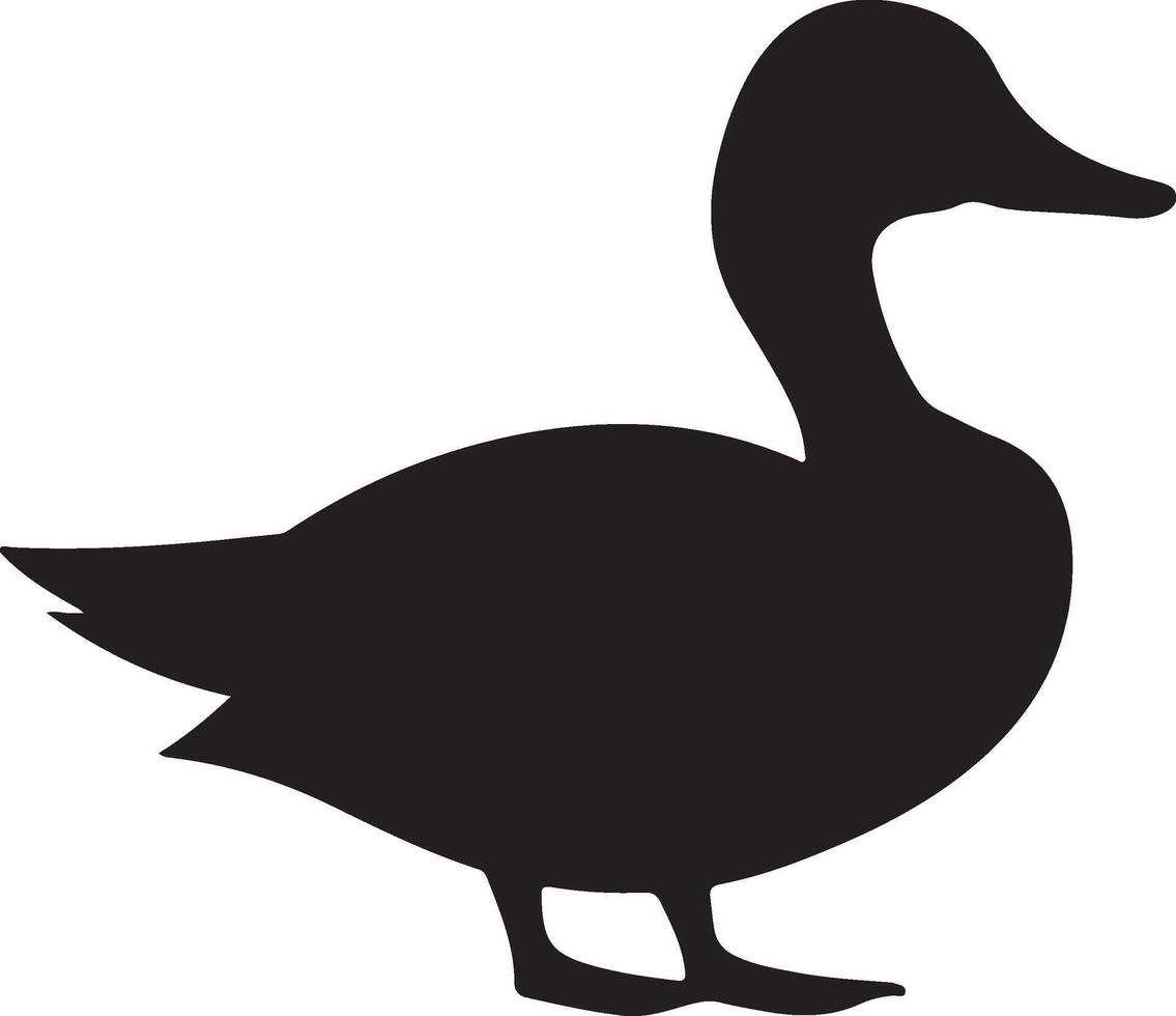 canard silhouette vecteur illustration blanc Contexte