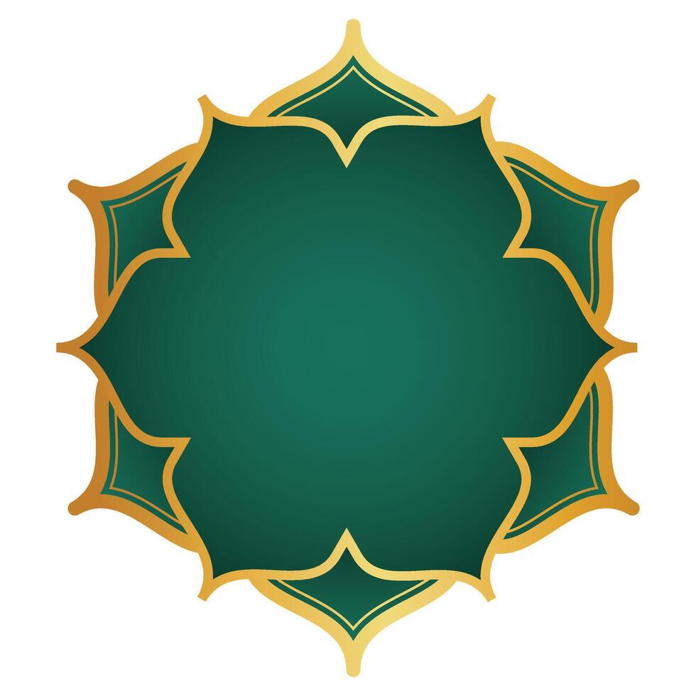 d'or islamique Cadre vecteur
