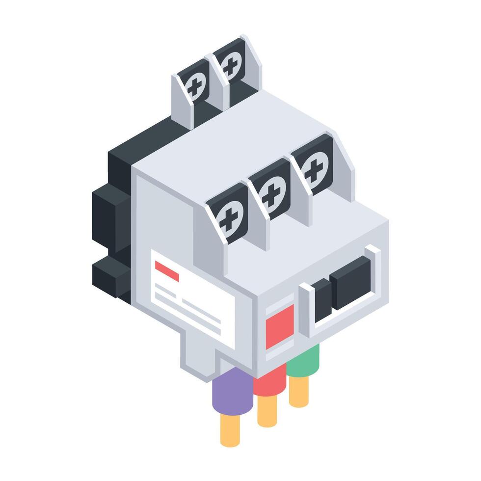 électrique dispositifs isométrique icône vecteur