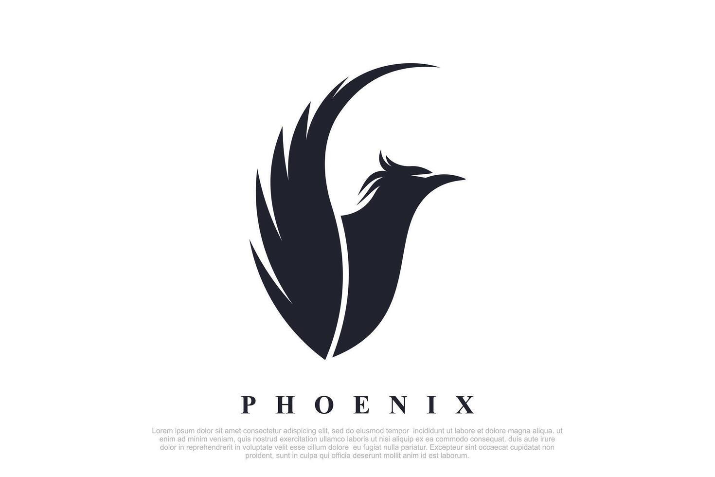 phénix logo conception unique concept prime vecteur
