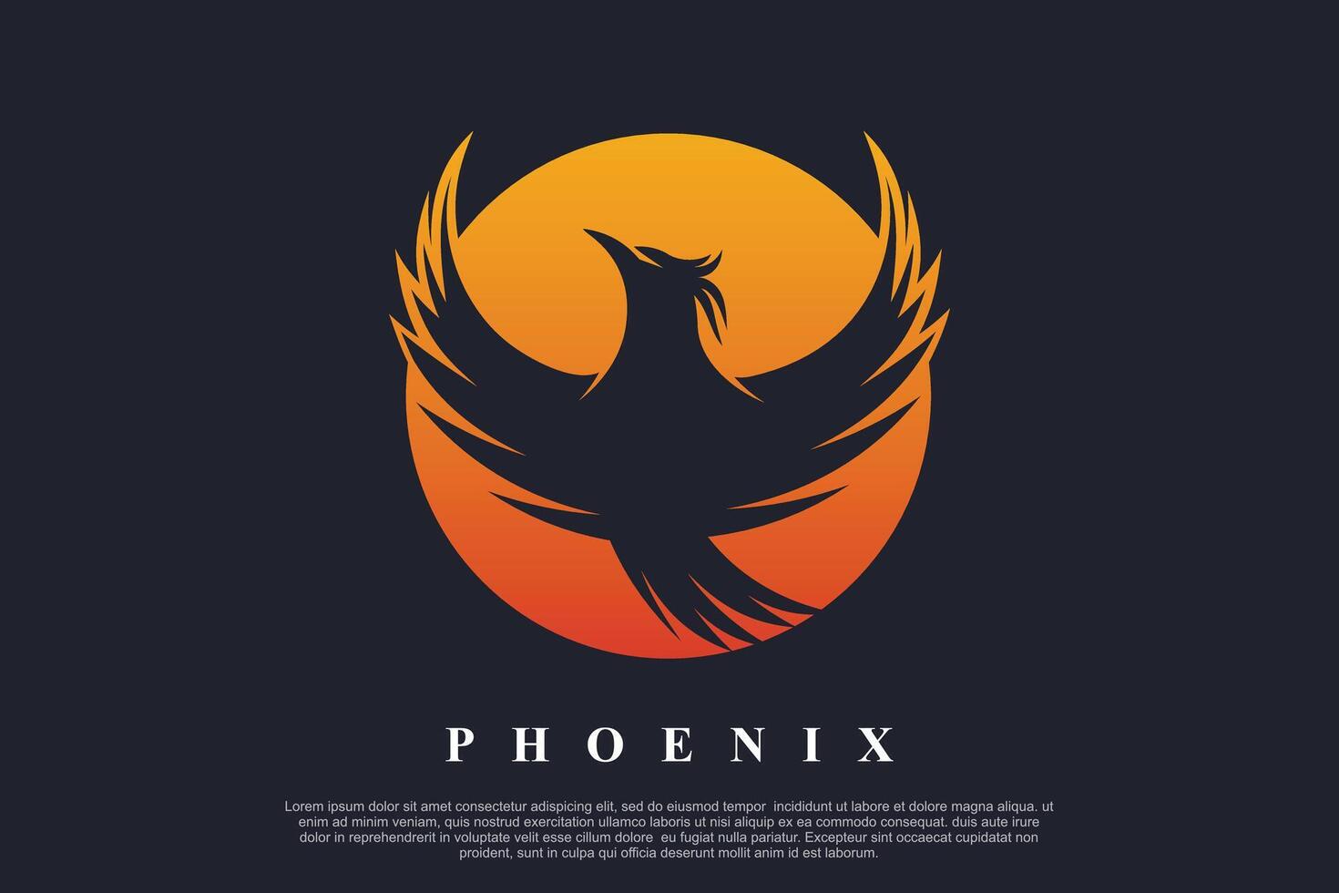 phénix logo conception unique concept prime vecteur