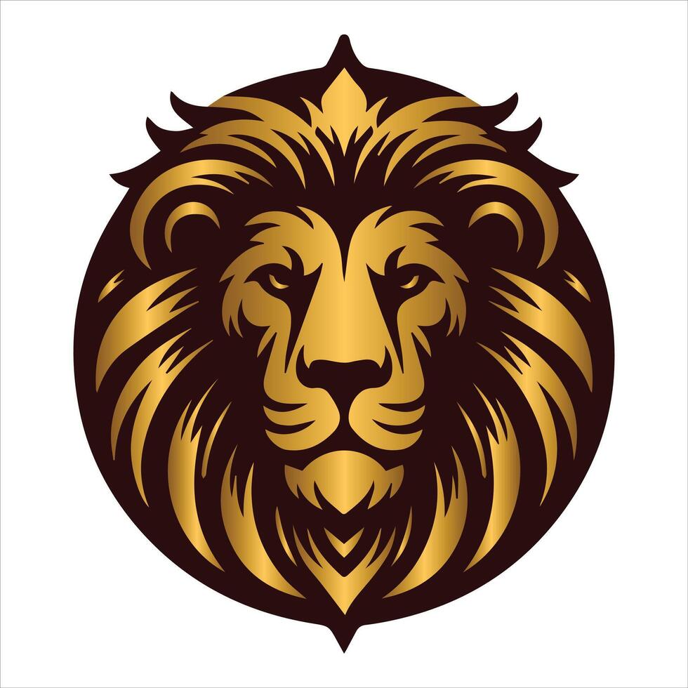 les Lions visage mascotte logo conception vecteur illustration pour marque identité icône et Royal Roi Lion