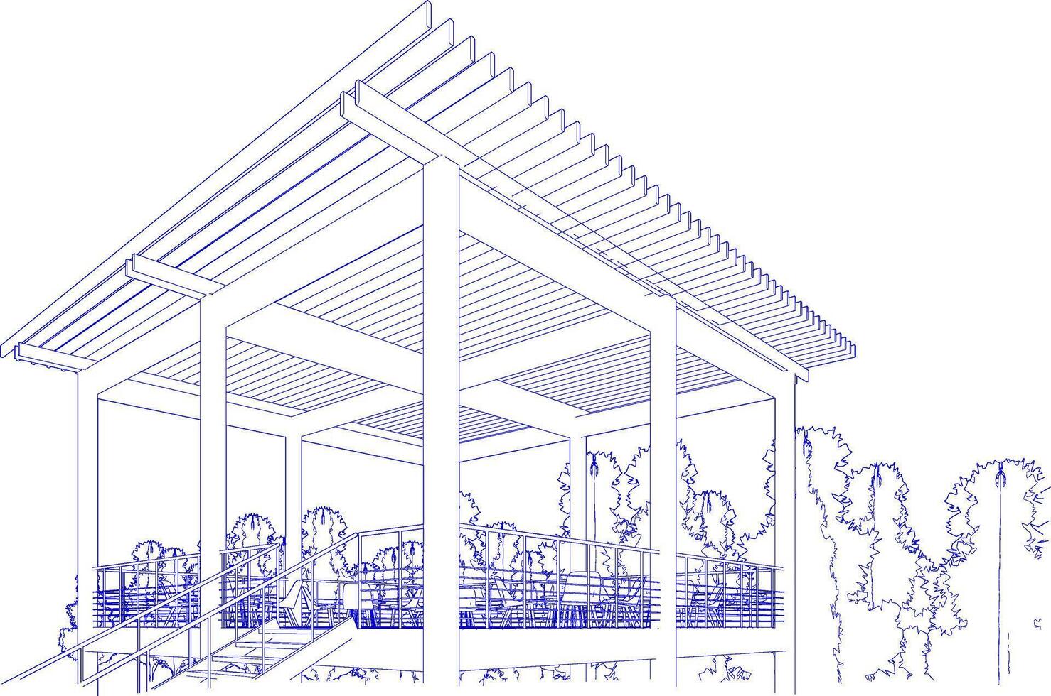 3d illustration de Résidentiel projet vecteur