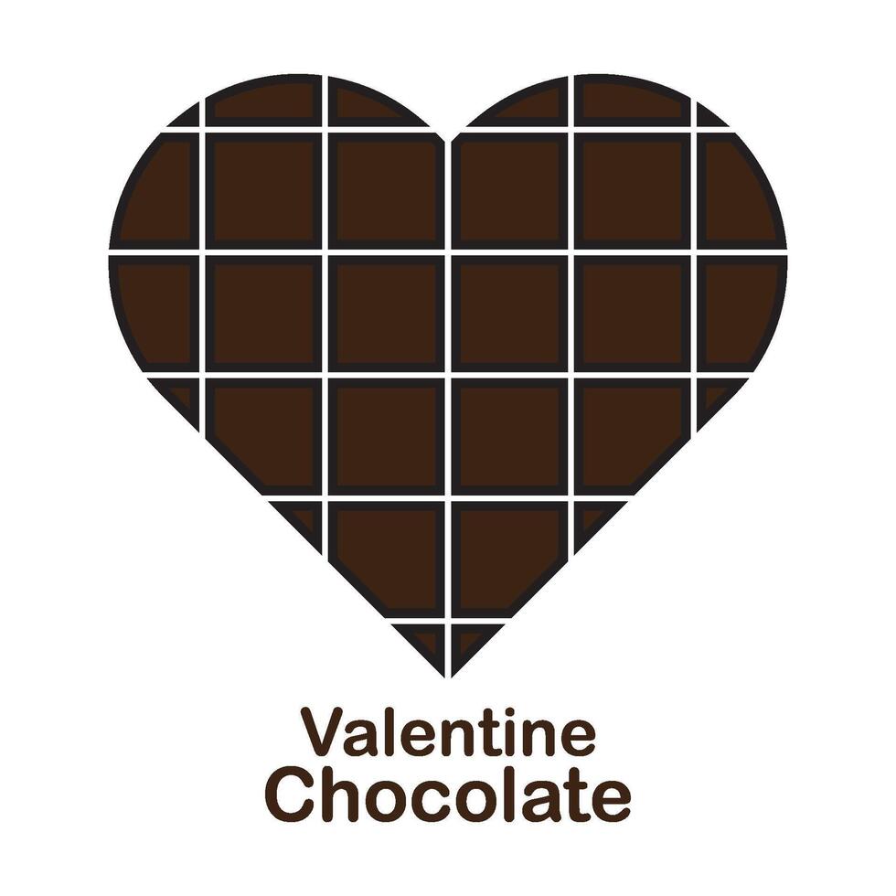 Valentin Chocolat icône vecteur