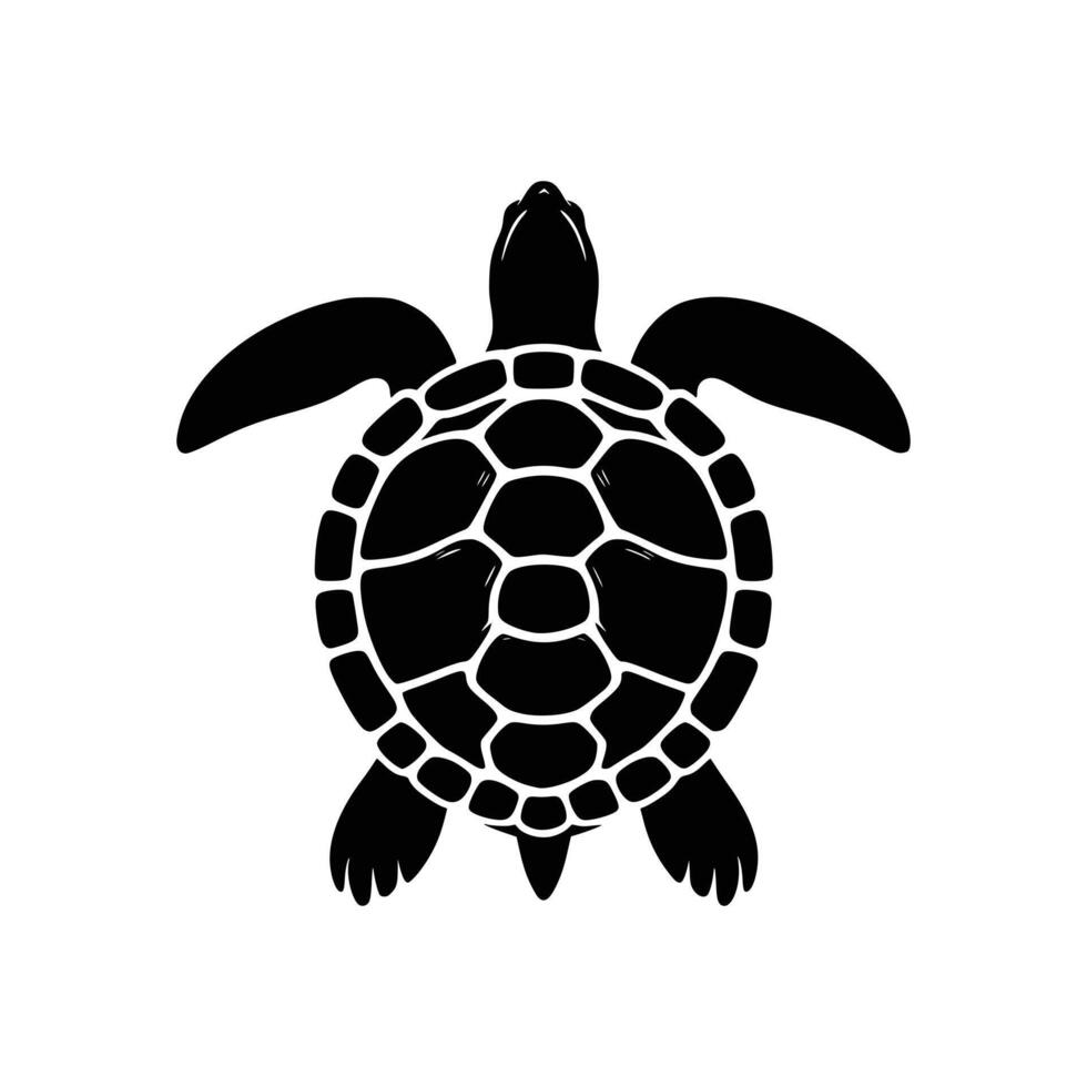 plat et minimal tortue symbole logo illustration dans graphique conception vecteur